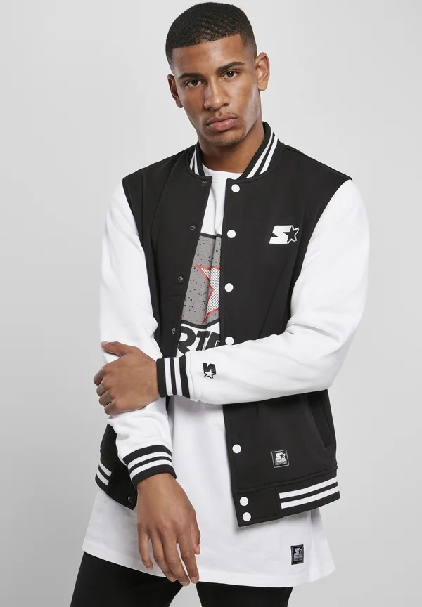 COLLEGE - Sweatjacke - black/white