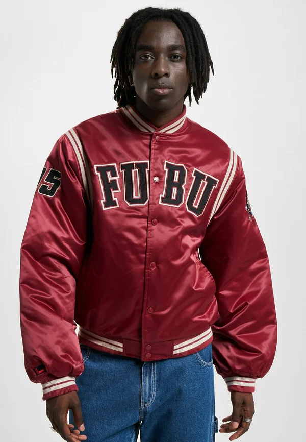 COLLEGE  VARSITY - Bomberjacke - red black creme
