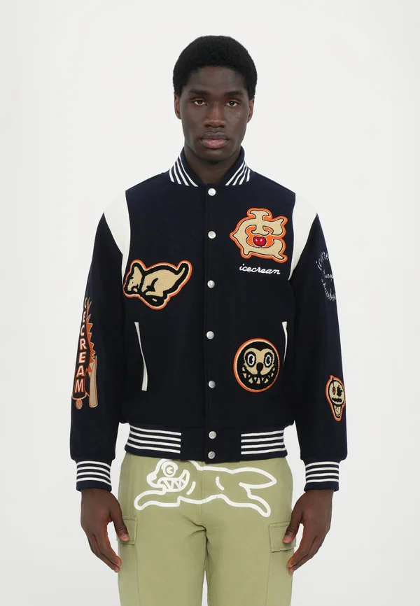 COLLEGIATE PATCH VARSITY JACKET - Bomberjacke - navy
