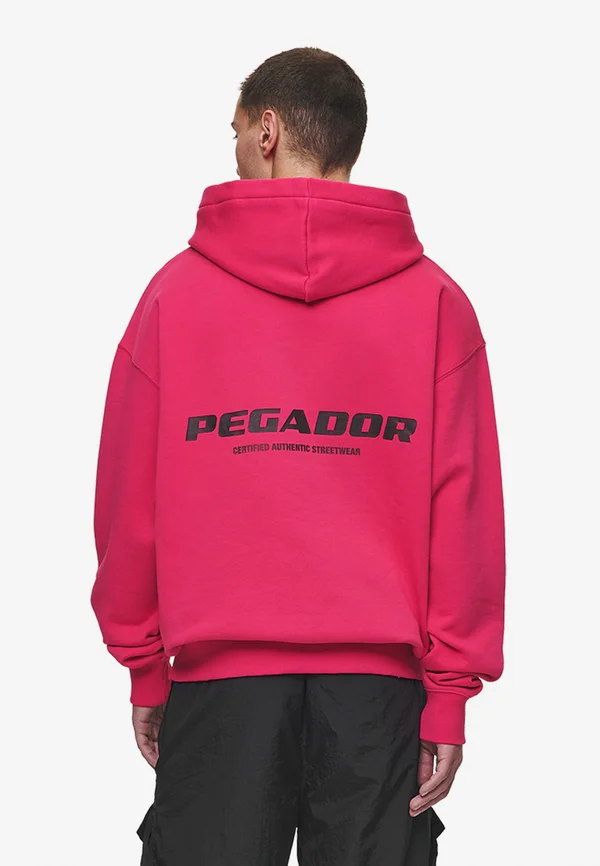 COLNE LOGO OVERSIZED HOODIE - Kapuzenpullover - washed virtual pink/black