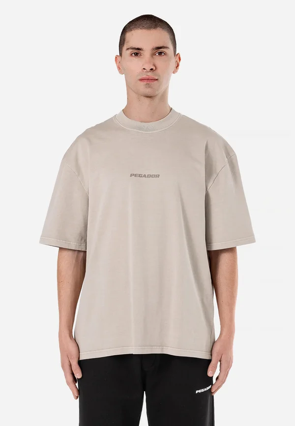 COLNE LOGO OVERSIZED TEE - T-Shirt print - vintage dark stone