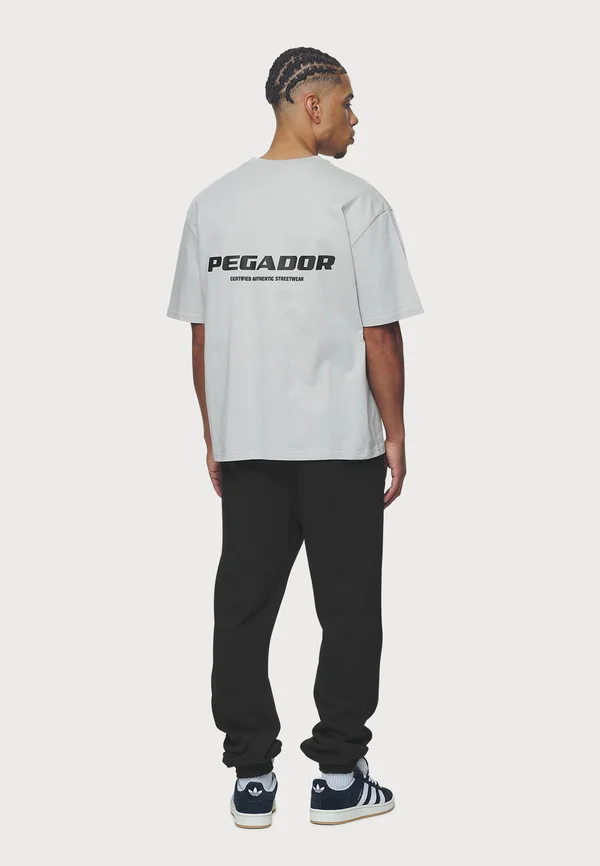 COLNE LOGO OVERSIZED TEE - T-Shirt print - washed pearl grey/black
