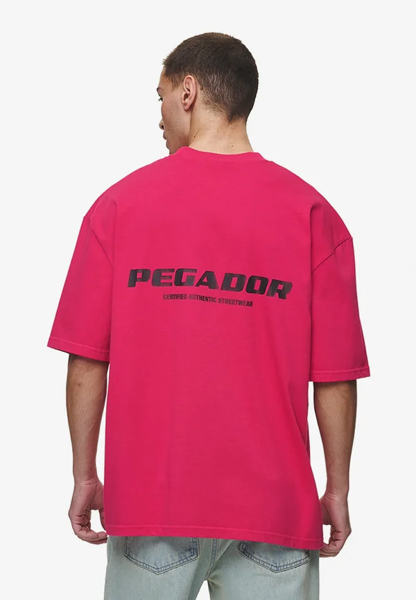 COLNE LOGO OVERSIZED TEE - T-Shirt print - washed virtual pink/black