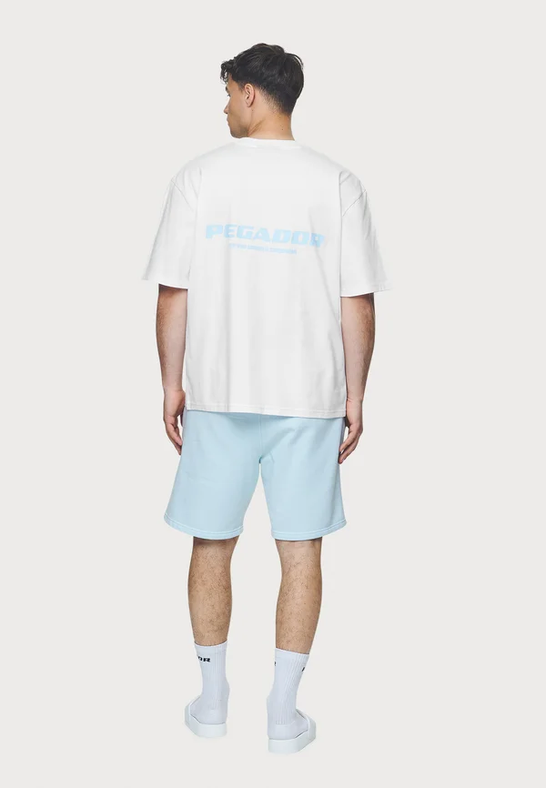 COLNE LOGO OVERSIZED TEE - T-Shirt print - white/baby blue