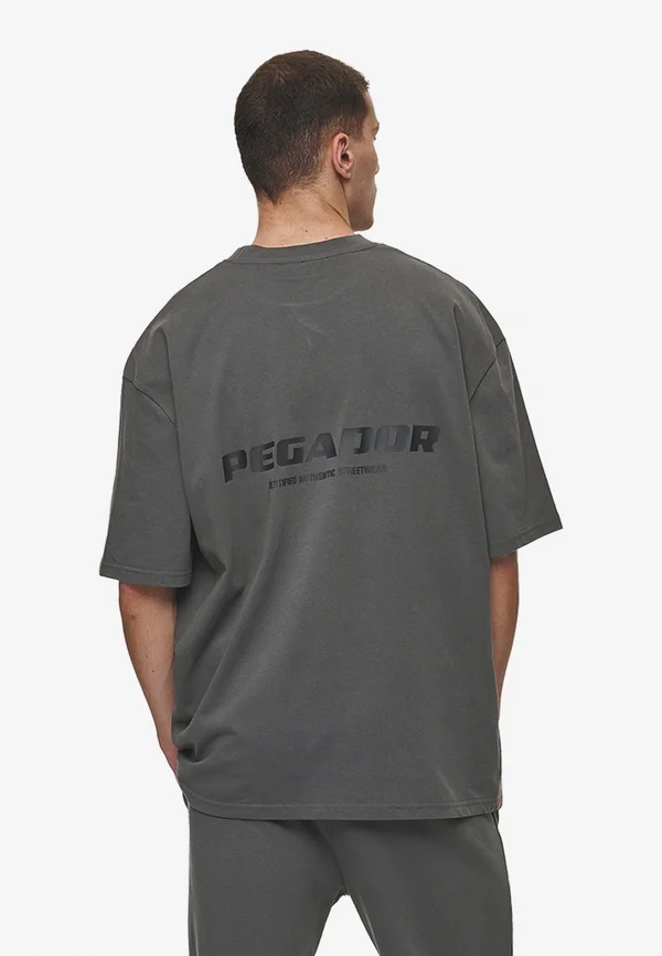 COLNE OVERSIZED TEE - T-Shirt print - washed anthracite/black