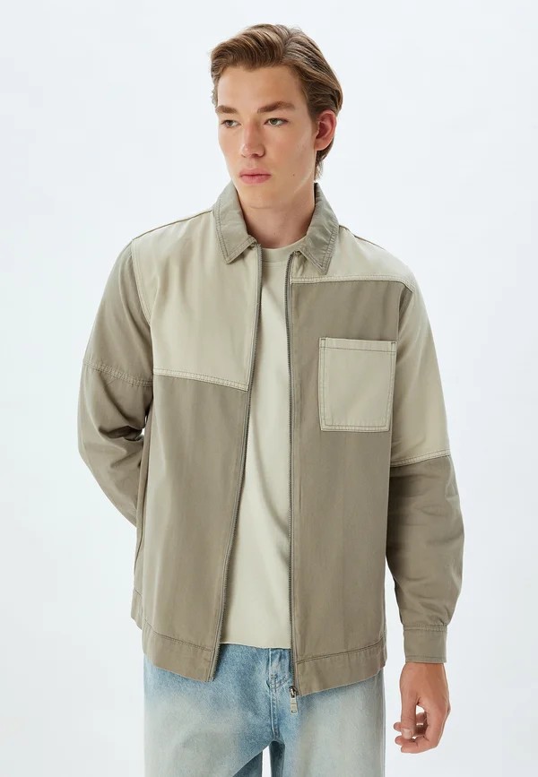 COLOR BLOCK  - Leichte Jacke - grey