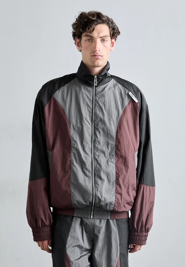 COLOR BLOCK OVERSIZED JACKET - Leichte Jacke - bordeaux
