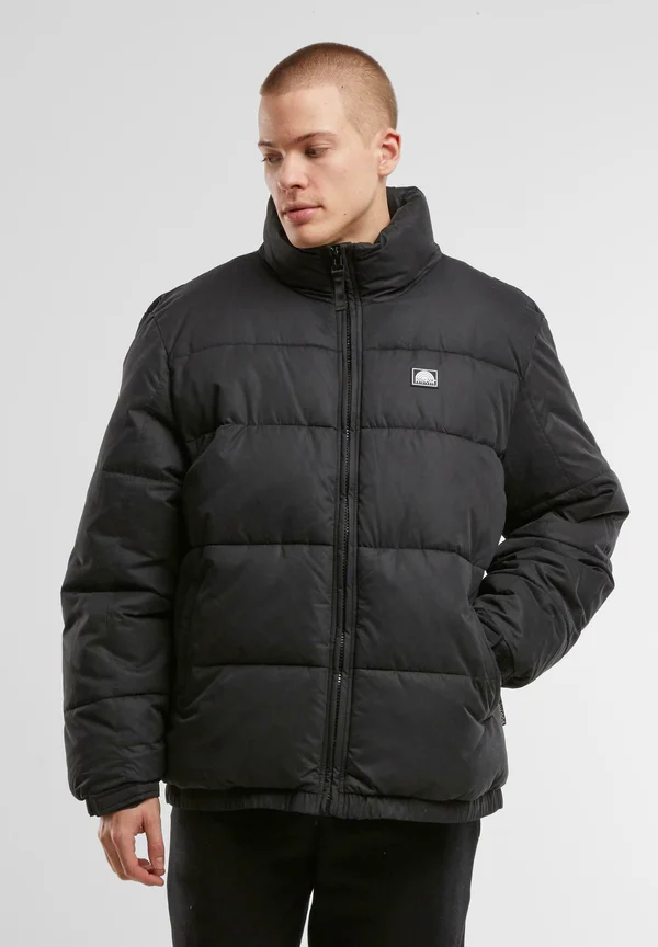 COLOR BLOCK PUFFER - Winterjacke - black black