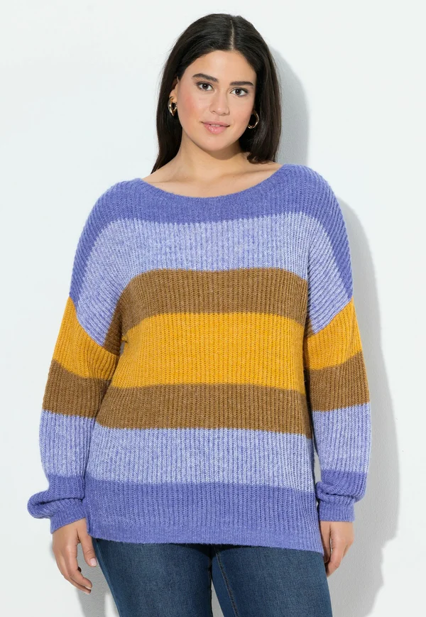 COLORFUL CHUNKY STRIPED  - Strickpullover - lavender