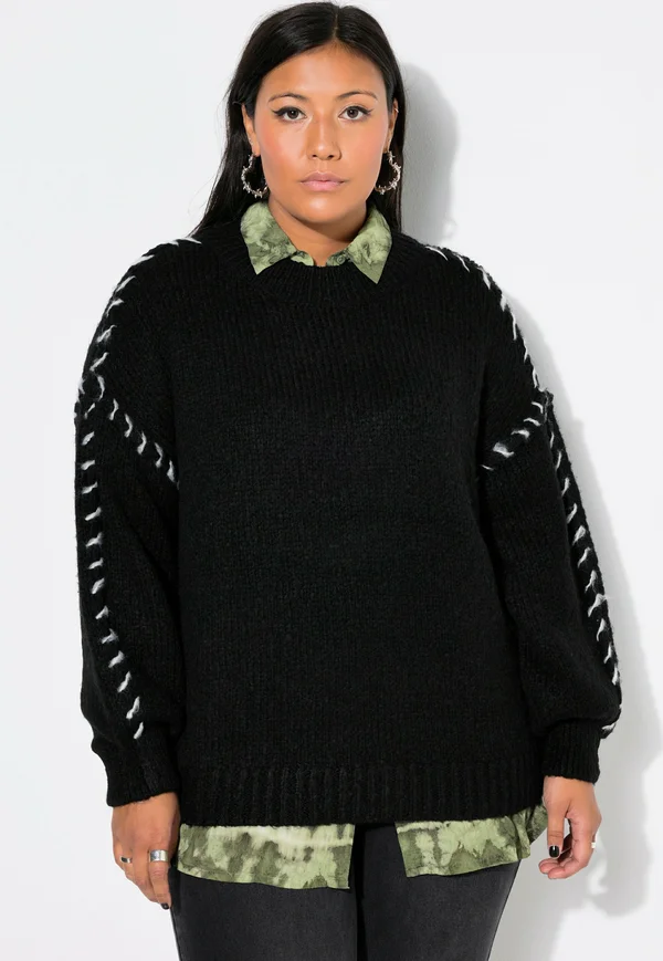 COLORNÄHTE - Strickpullover - black