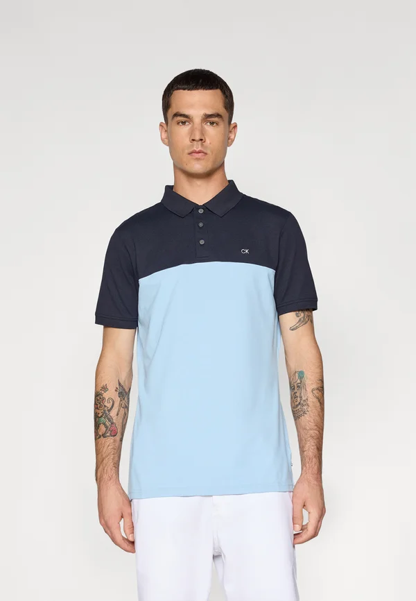 COLOUR BLOCK - Poloshirt - navy/blue