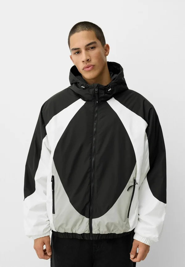 COLOUR BLOCK - PUFFER - Winterjacke - black