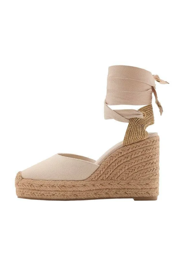 COMBINED TIED - Plateausandalette - off-white