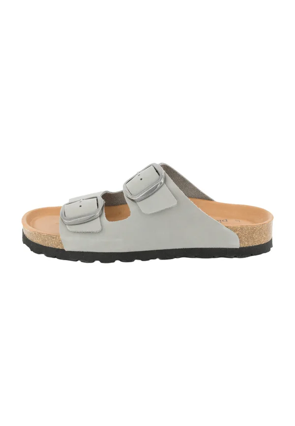 COMFORT - Pantolette flach - grau