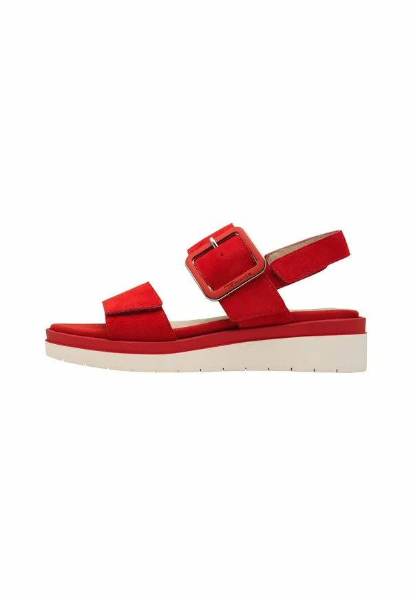 COMFORT  - Plateausandalette - red suede
