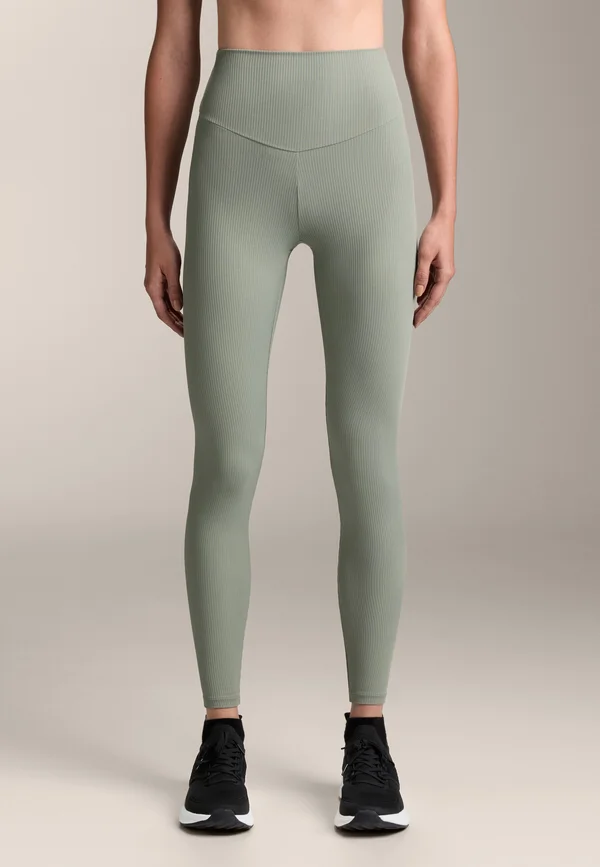 COMFORTLUX HIGH RISE RIB 65cm ANKLE-LENGTH - Tights - mottled dark green