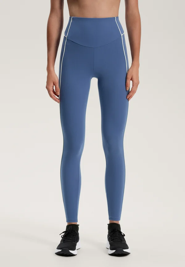 COMFORTLUX RISE PIPING 65cm ANKLE-LENGTH - Tights - blue