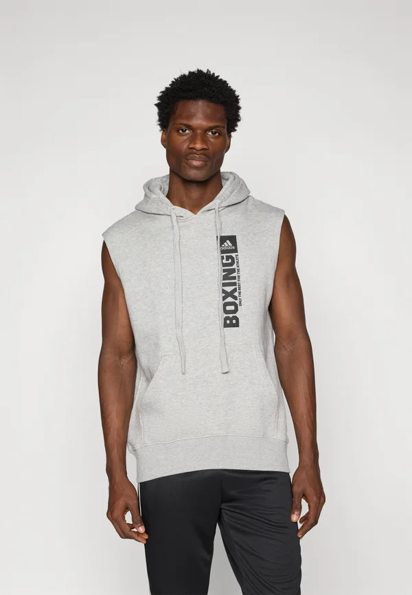 COMMUNITY VERTICAL HOODY SLEEVELESS BOXING - Kapuzenpullover - grey/black