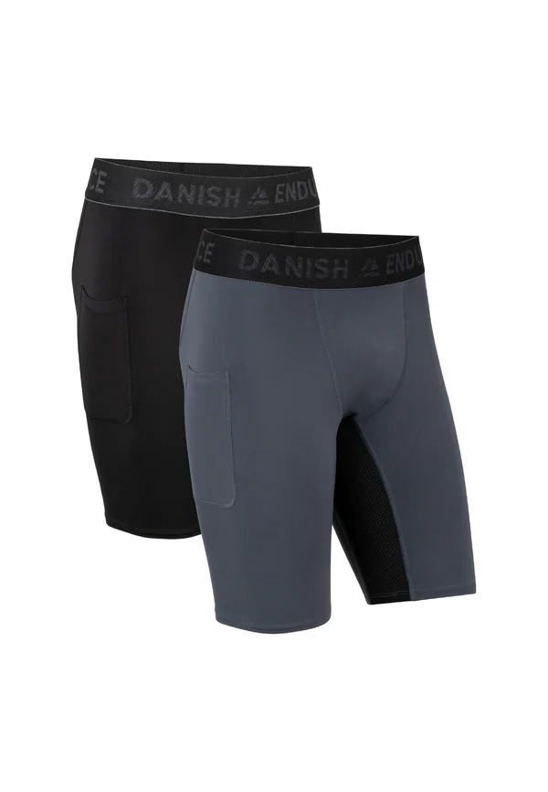 COMPRESSION 2 PACK - Kurze Sporthose - black/grey