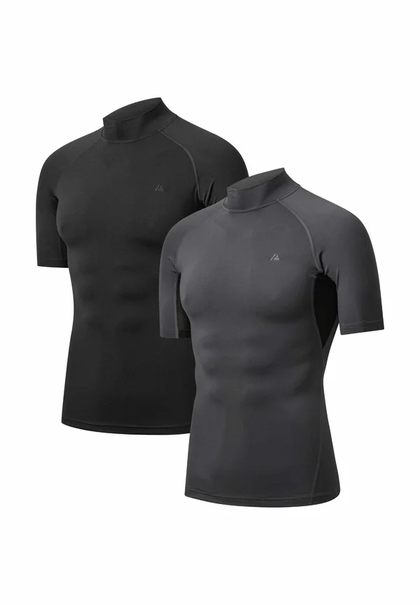 COMPRESSION SHORT SLEEVE 2-PACK - Sport T-Shirt - black grey