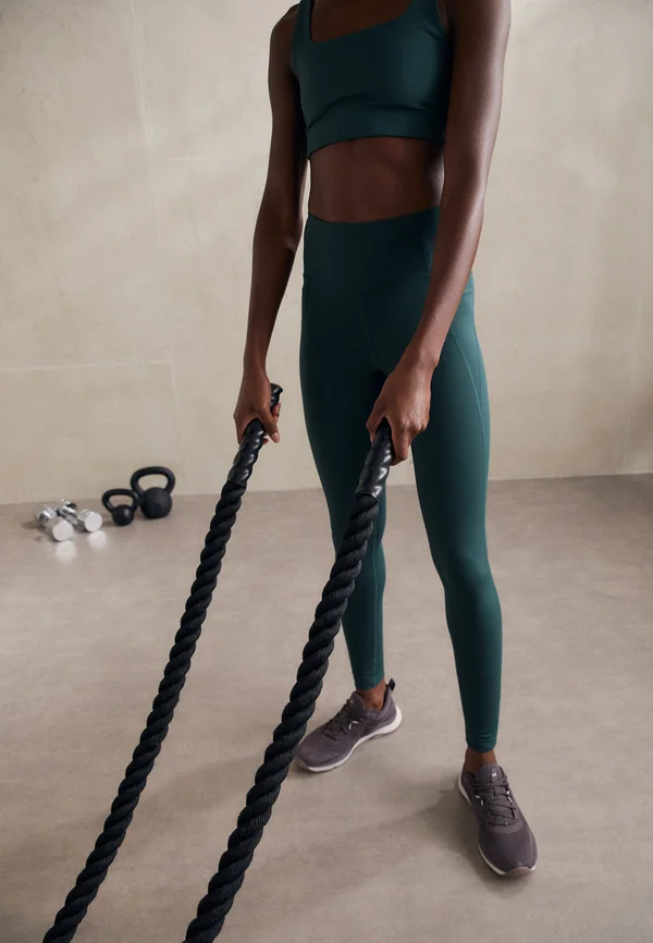 COMPRESSIVE HIGH RISE LEGGING LONG - Tights - moss