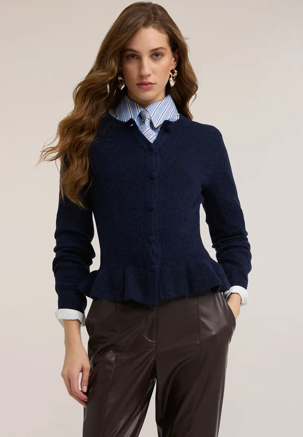 CON BALZA IN - Strickjacke - blu