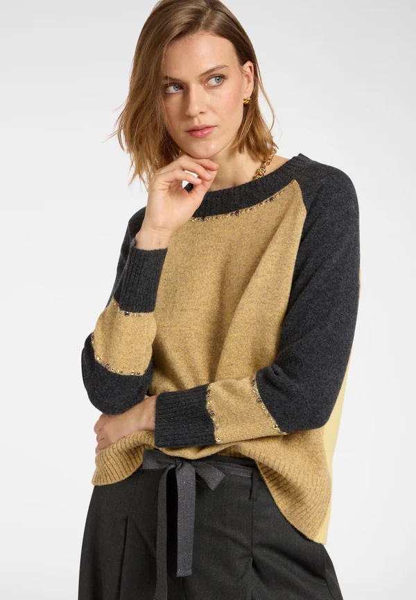 CON BORCHIE - Strickpullover - giallo