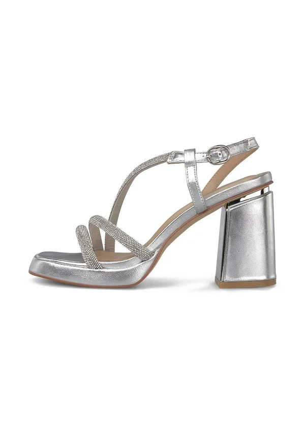 CON CIERRE CON HEBILLA - High Heel Sandalette - plateado