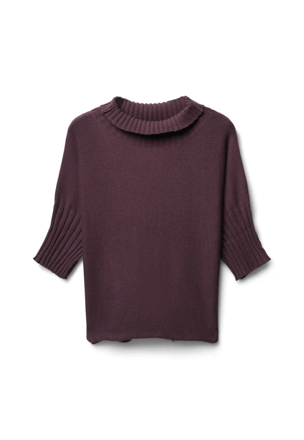 CON COLLO CRATERE E MANICHE 3/4 - Strickpullover - bordeaux