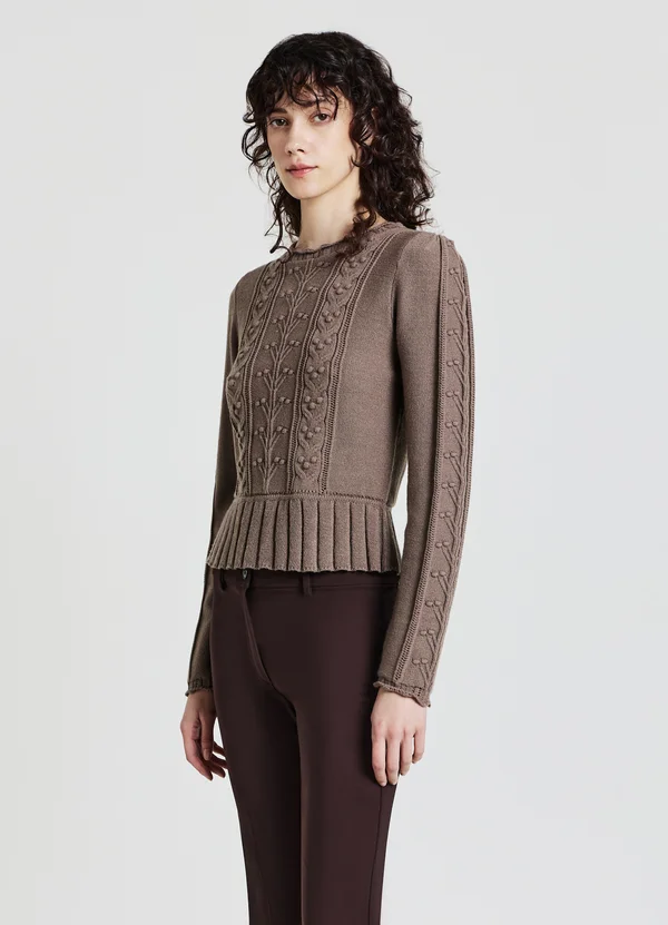 CON LAVORAZIONE - Strickpullover - fango