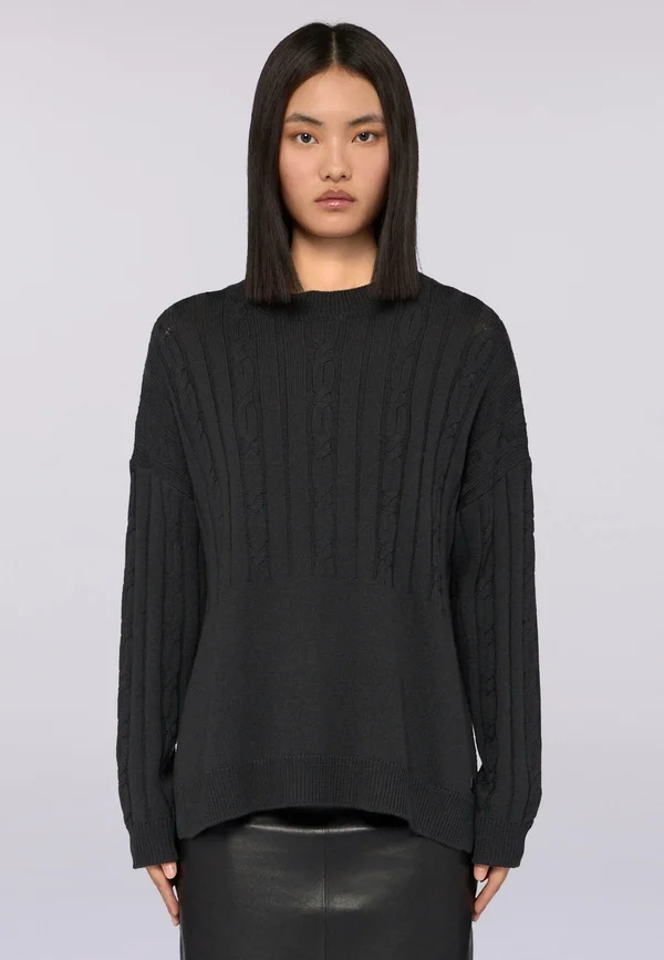 CON MIX DI PUNTI - Strickpullover - grey trieste