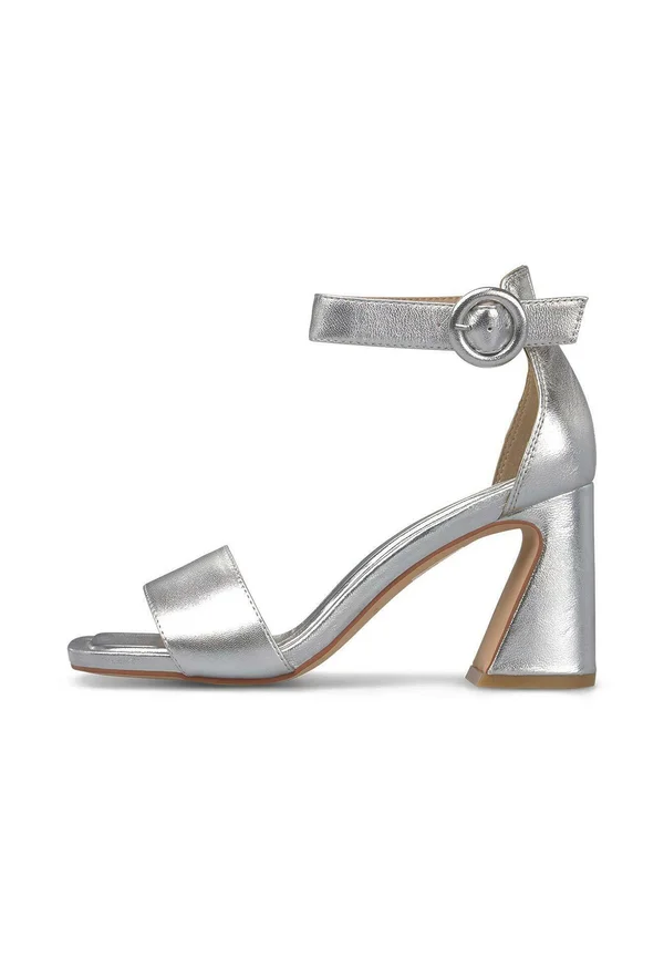 CON PUNTERA Y CIERRE CON HEBILLA - High Heel Sandalette - plateado