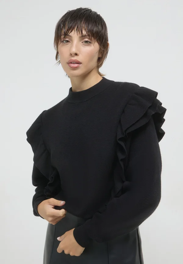 CON ROUCHES  - Strickpullover - nero