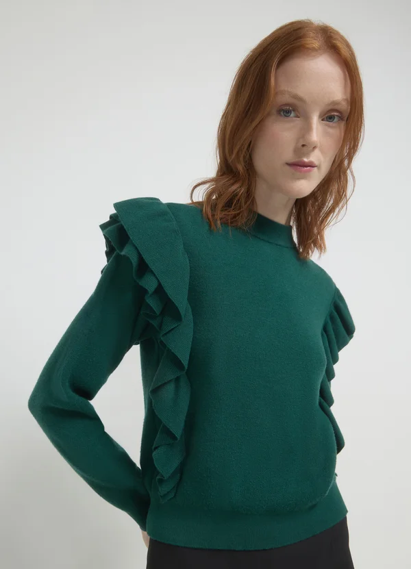 CON ROUCHES  - Strickpullover - verde