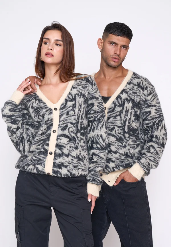 CONCRETE - Strickjacke - white swan