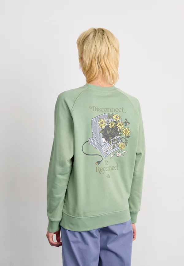 CONNECT RELAXED CREW  GRAPHIC - Sweatshirt - slate moss