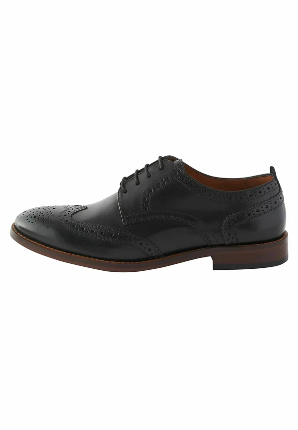CONTRAST BROGUES FIT - REGULAR FIT - Schnürer - black