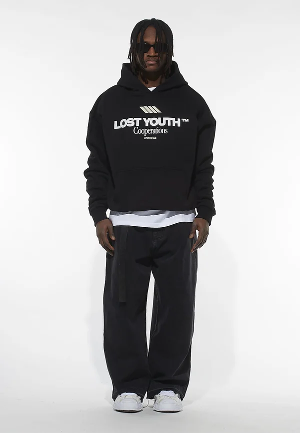 COOPERATIONS - Kapuzenpullover - black