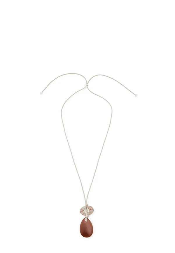 CORD WITH STONES - Halskette - light grey