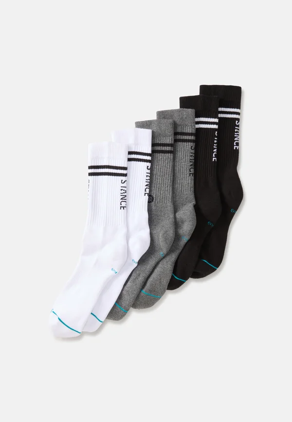 CORE CREW UNISEX 6 PACK  - Socken - black/grey/white
