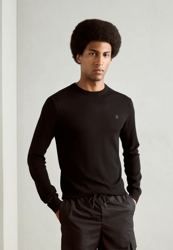 CORE CREWNECK - Strickpullover - black