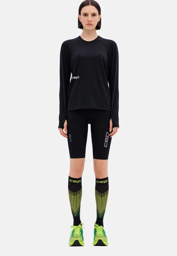 CORE RUN MERINO LONG SLEEVE - Langarmshirt - black