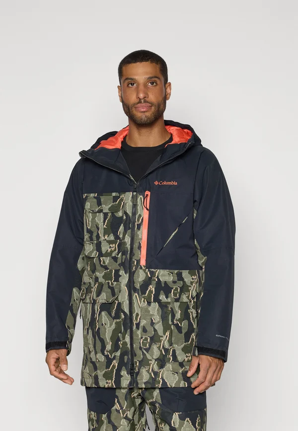 CORESHOT™ PRINTED JACKET - Skijacke - greenscape/treebark/black