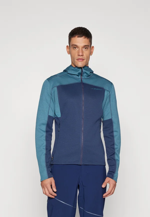 COSMIC HOODY - Fleecejacke - deep sea/hurricane