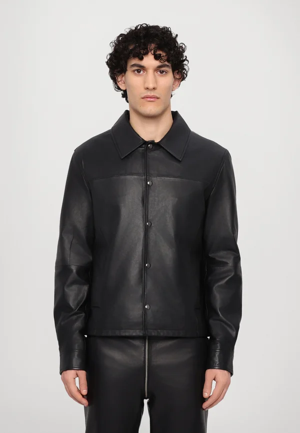 COSMO JACKET - Lederjacke - nappa black