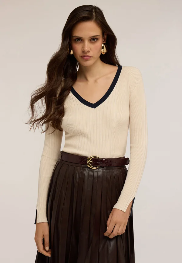 COSTE - Strickpullover - bianco