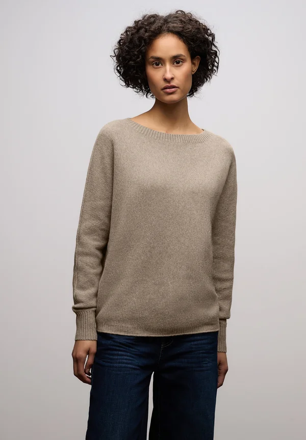 COSY DOLMAN PULLOVER - Strickpullover - beige