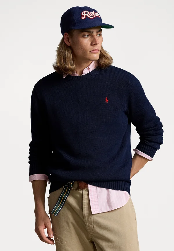 COTTON CREWNECK SWEATER - Strickpullover - hunter navy