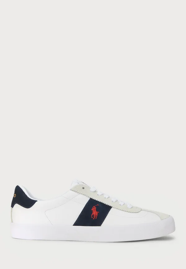 COURT VULC LEATHER SUEDE SNEAKER - Sneaker low - white/navy/red