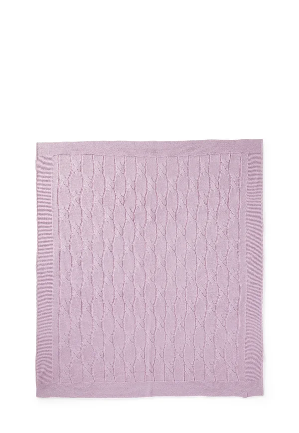 COVER WITH CABLE KNIT - Babydecke - violet